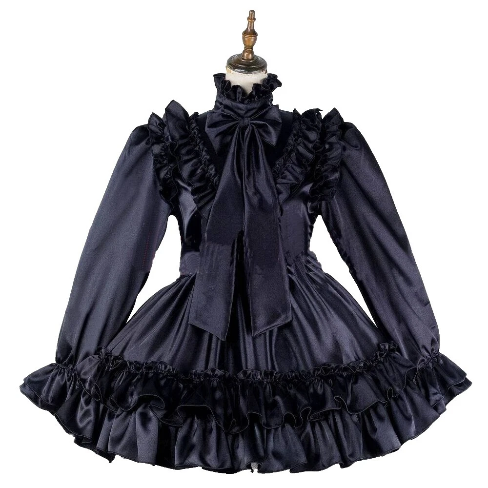 Vestido negro satinado Costumes