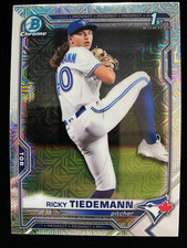 2021 Bowman Draft Chrome RICKY TIEDEMANN 1st Rookie ASIA MOJO REFRACTOR RC SSP