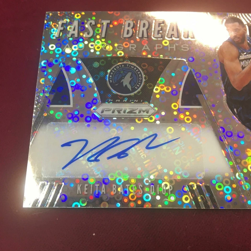 2019-20 Prizm KEITA BATES-DIOP Auto Fast Break Silver Disco Minnesota (DC20) - Image 2 of 3