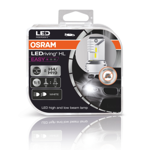 COPPIA LAMPADE LAMPADINE H4 LED HL EASY OSRAM LUCE BIANCA 6000K ALTA LUMINOSITA' - Foto 3 di 5