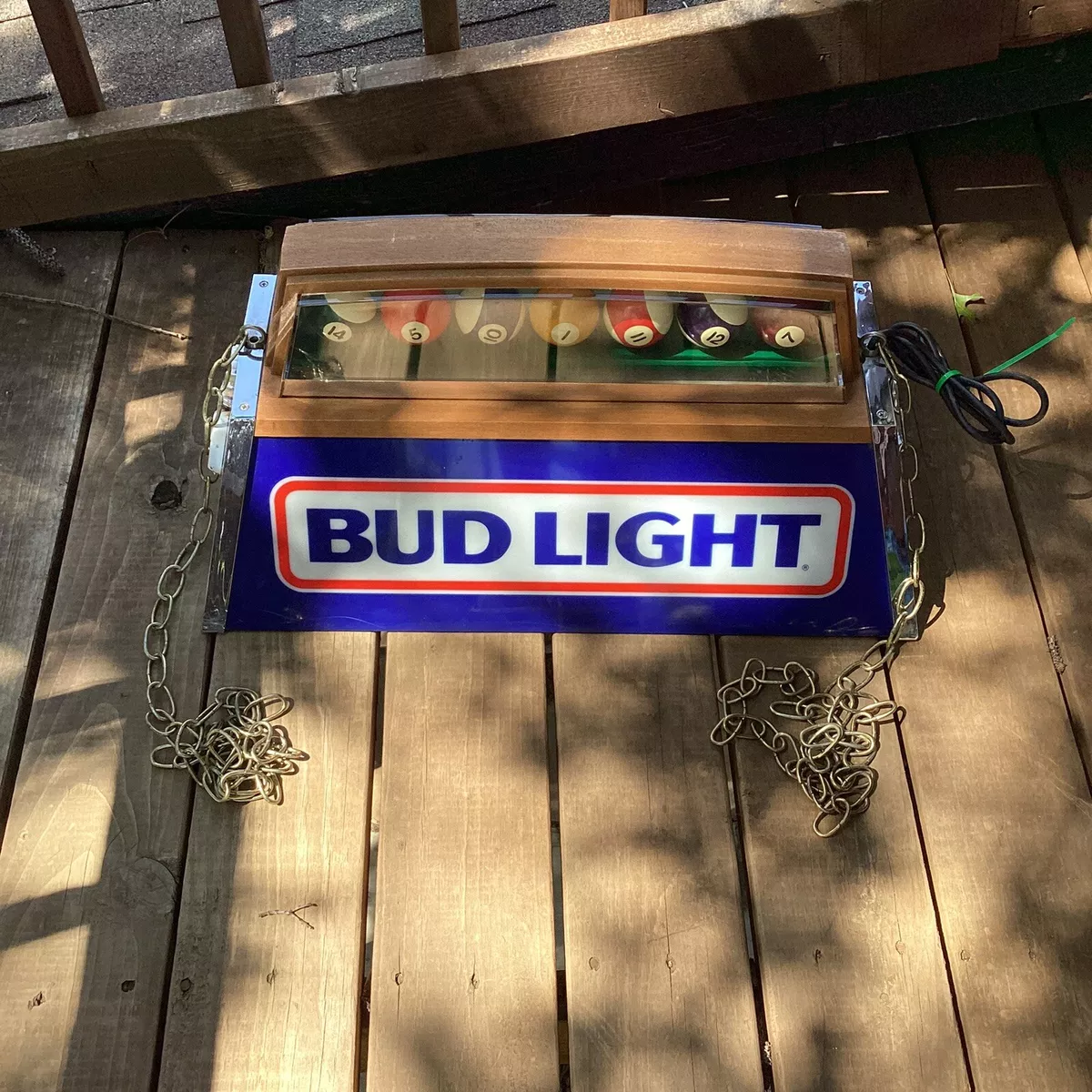 Vintage bud light store pool table light