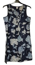 John Lewis Lena Floral Chemise, Navy, Size UK 12, US 8, EUR 40