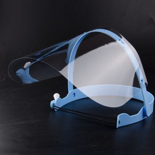 Bouclier facial dentaire détachable bleu avec 10 pièces ensemble de couvertures de protection films transparents - Photo 1 sur 9
