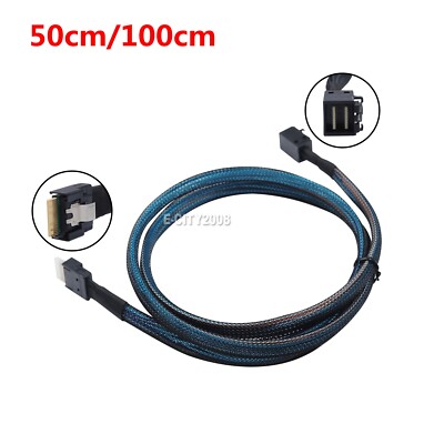 Slim SAS SFF-8654 38pin 4i Straight to HD Mini SAS 4i SFF-8643 36pin Cable