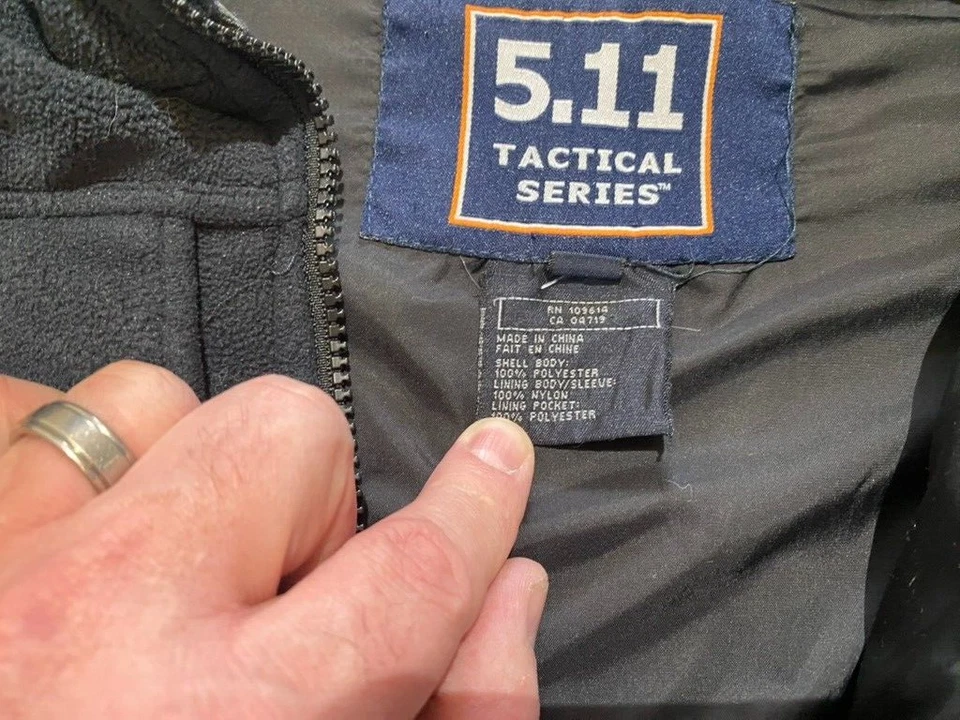 5.11 Tactical Mens XL Dark Navy Fleece All Weather Duty Ready Vest 48017 Jacket - Image 3 of 4