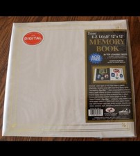 Pioneer E-Z Load 12x12 memory book White with Gold trim 20 Top Loading Pages