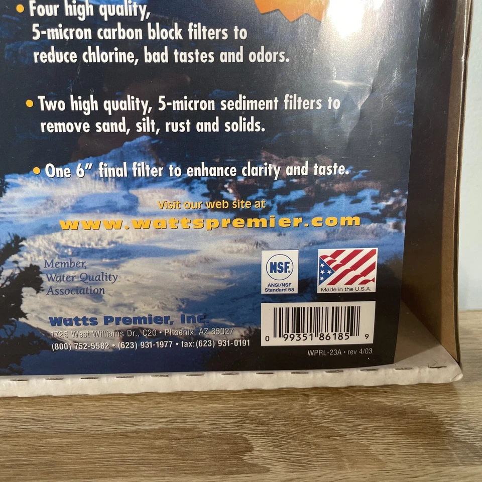 Watts Premier WPRL-23A Annual Pack Replacement Water Filter Kit Reverse Osmosis - Image 2 of 4