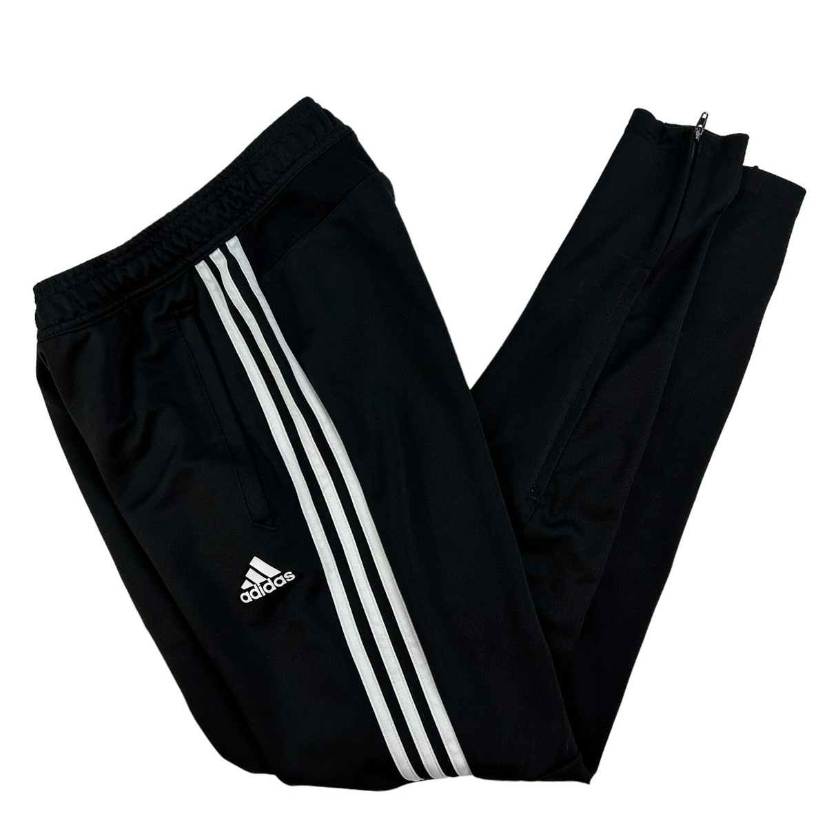 adidas Track Pants Women XS (4-6) Black Ankle Zip APU002 adidas Track Pants Women XS (4-6) Black Ankle Zip APU002