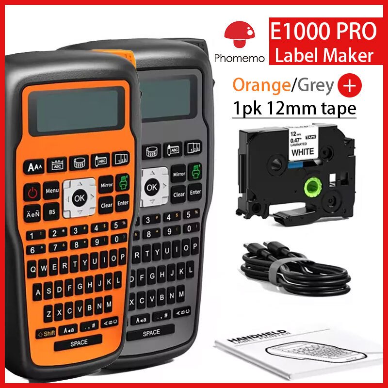 Brother P-Touch E1000PRO Industrial Label Maker with TZe-231 Tape LOT-image