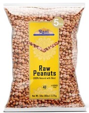 Rani Peanuts, Raw Whole With Skin uncooked, unsalted 80oz 5lbs 2.27kg Bulk