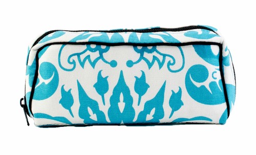 Stylish Essential Oil Travel Bag - Holds 10 5ml-15ml Vials (Blue Floral) - Picture 2 of 7