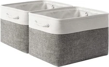Storage Basket for Shelves - 17X15X12 inch 2 Pack Fabric Cube Storage Bin