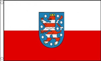 THÜRINGEN FAHNE 5' x 3' Thüringen Flaggen Deutsches Land Deutschland