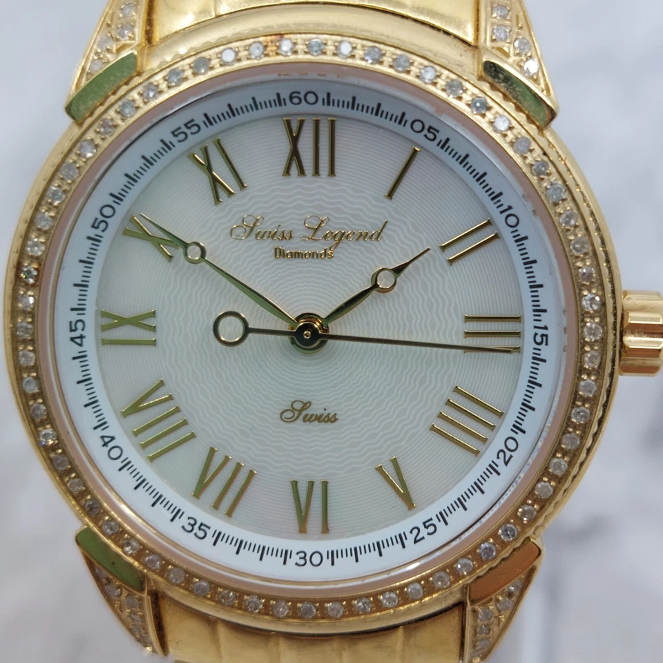 Reloj Swiss Legend Mujer 4004-22 Diamante Colección Capri Batería Nueva Foto 3 de 4