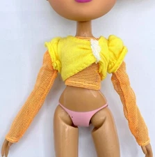 BRATZ DOLL LOT MGA CLOTHING I-CANDY CLOE ORANGE YELLOW TOP SHIRT