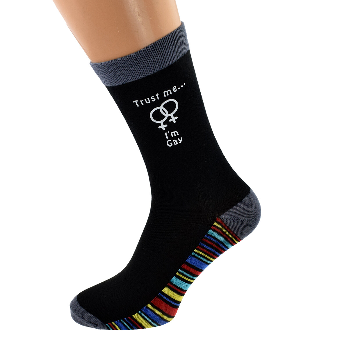 SAOLA Trust Me I'm Gay (maschio) immagine suola a righe design uomo UK 5 12 X6S223 016