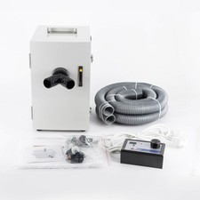 Dental Lab Vacuum Dust Extractor Digital Control Double Wheel Dust Collector