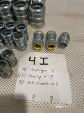ONE NEW LOT OF 25 COMPRESSION COUPLINGS AND CONNECTORS