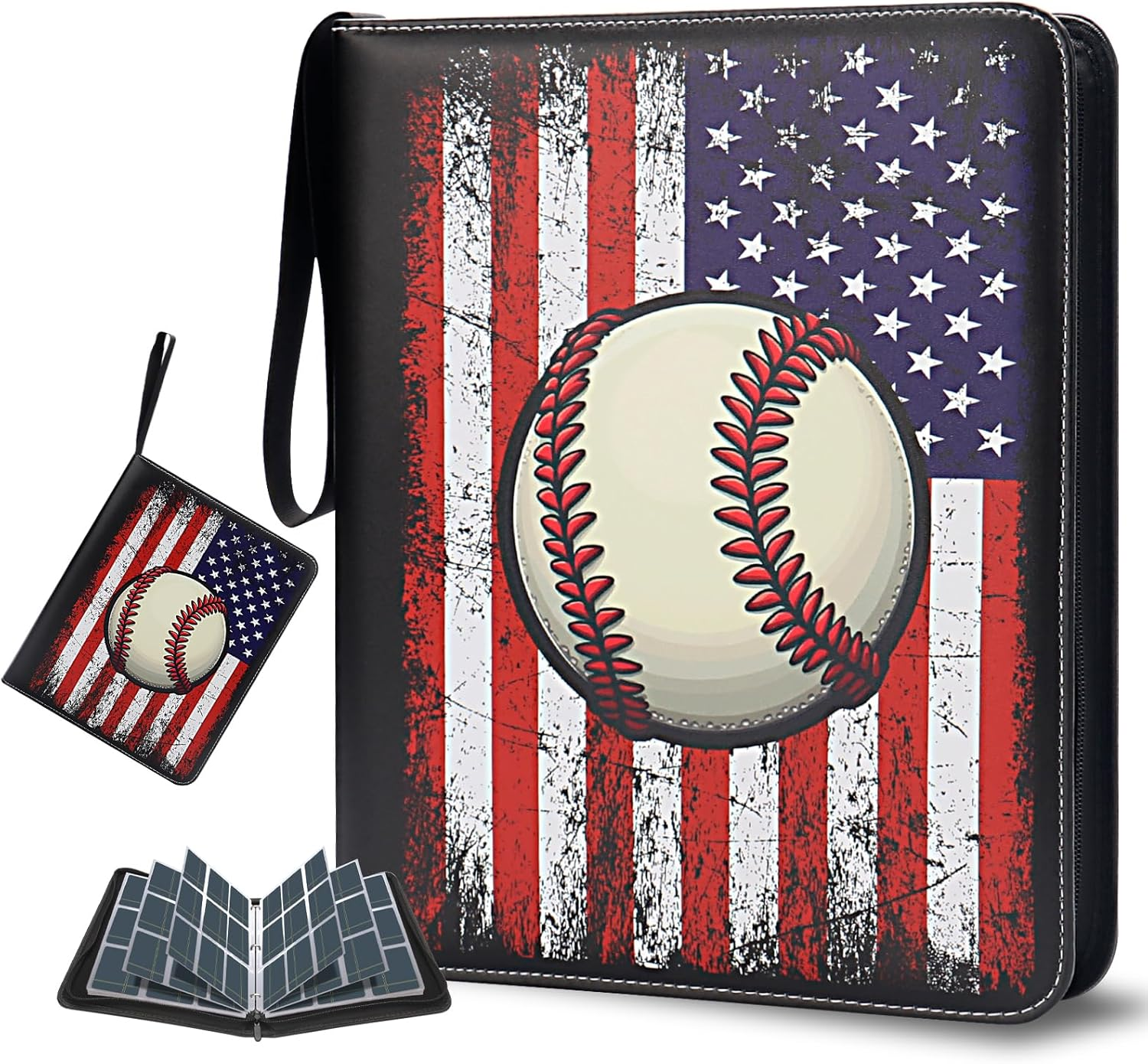 Baseball Card Binder 900 Pockets,  Trading Card Binder 9 Pocket with 50 Removabl-image
