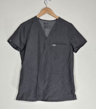Figs Catarina One Pocket Scrub Top Gray Size Small Womens