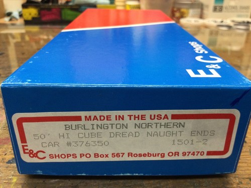 E&C Shops H.O. Kit Escala 50’ Hi Cube Box Car Burlington Northern #376350 | Zustand: Used