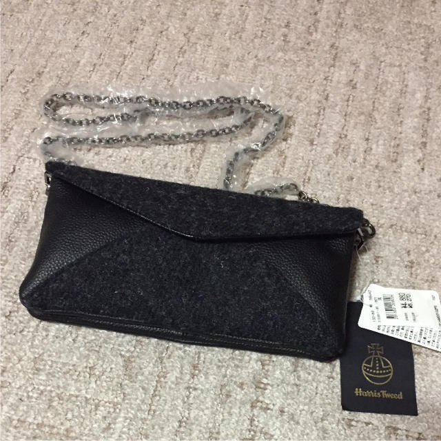Harris Tweed Wallet Shoulder Bag Unisex Knit Wool Limited Edition Classic Design