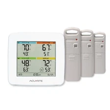 AcuRite 01094M Temperature & Humidity Station with 3 Indoor/Outdoor Sensors, ...
