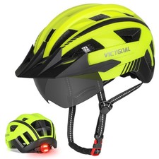 Fahrradhelm mit Visier für Herren Damen LED ...
