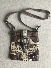 WESTERN CROSS BODY CONCEALED CARRY PURSE FAUX LEATHER 11 x 10.5 NEVER USED