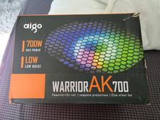 Aigo AK 700W PC PSU Power Supply unit Black Gaming Quiet 120mm rgb Fan 24pin 12V