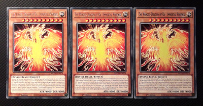 Yu-Gi-Oh! 3x The Winged Dragon of Ra-Immortal Phoenix, MZTM-EN074, 1.Ed., NM