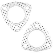 2pcs Exhaust Gasket, 2.5 Inch 3 Bolt Exhaust Flange Gasket Multifunctional Manif
