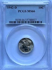 1942-D Mercury Dime, MS 66 PCGS, NR