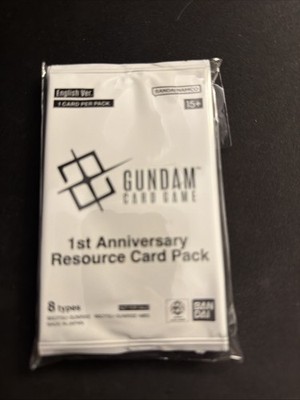 8x Gundam TCG 1st Anniversary Resource Card Pack SEALED 8 PACKS TOTAL