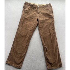 Legendary Outfitters Pants Mens Canvas Work Brown Utility 38x32 Straight Leg