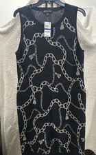 INC Sleeveless Sweater  Dress Black Size XL (0056)
