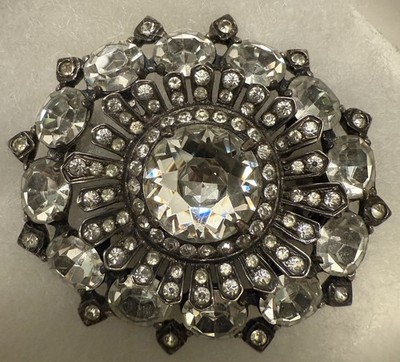 Vintage Original Eisenberg Rhinestone Fur Clip/Pin & Earring Set (3 Pieces)