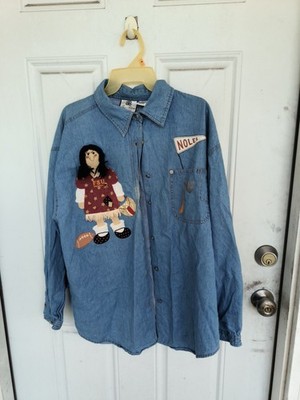Women's FSU Seminole Bill Blass Denim Shirt Size 20W