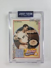Ted Williams GAME USED JERSEY Card 2021 JERSEY FUSION HEROES MVP BOSTON 31/36