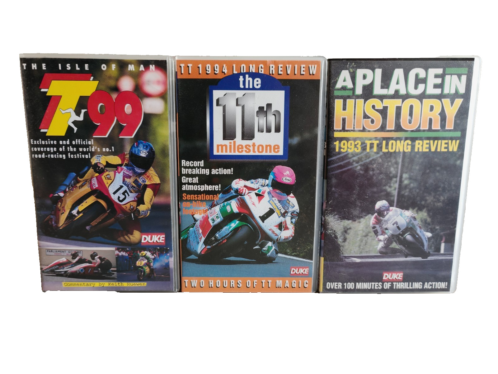 3x Isle of Man TT VHS Bundle 1993 1994 1999 Long Review Duke Video Motorcycle 90