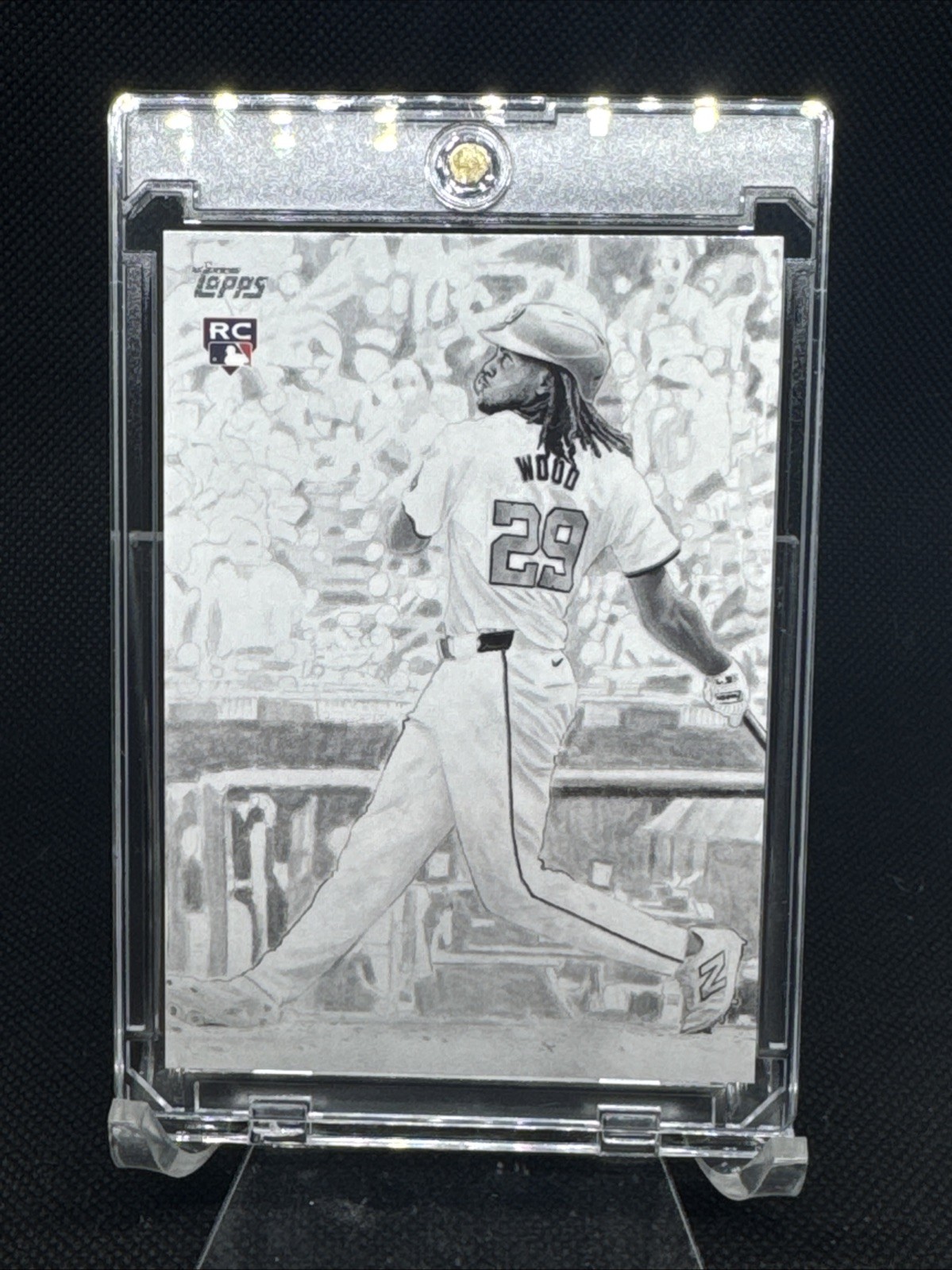 2025 Topps Update James Wood Keegan Hall Art Insert Rookie Card KHAC-38 SSP Nats