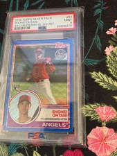 SHOHEI OHTANI PSA 9 2018 TOPPS #51 SILVER PACK BLUE WAVE REFRACTOR RC 41/75