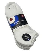 Ben Sherman 7-Pair Men's Cushion Ankle Socks White