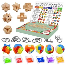 Brain Teaser Puzzle Advent Calendar, Advent Calendar 2025 for Kids, 24 Pcs Chris