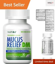 Mucus Relief DM Tablets Cough Relief with Dextromethorphan 20mg Guaifenes...
