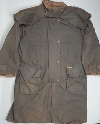 Driza Bone Vintage Wax Waterproof Country Riding Brown Short Coat Jacket 4XL