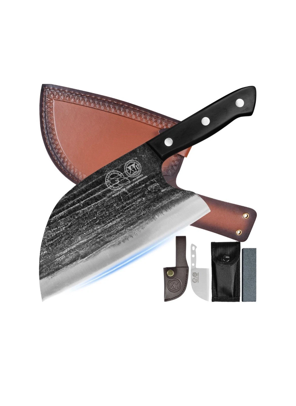 Serbian Chefs knife,Chef Meat Cleaver,Kitchen Knives,Set