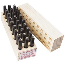 YOUNG BROS STAMP WORKS 05271 Steel Stamps Set, 2-7/16" Shank L, Steel, 5271