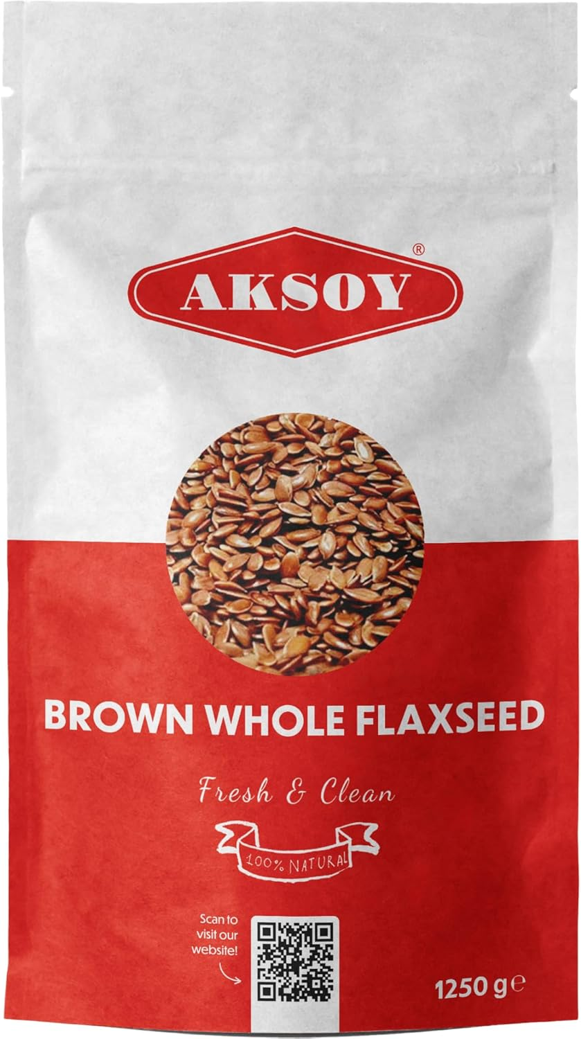 Brown Whole Flaxseed (Linseed) 1250Gr || Batch Tested, Raw, Non GMO, Sproutable,