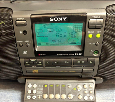 Sony ZS-70 CD/MD/Cassette Deck All-in-One Personal Audio System